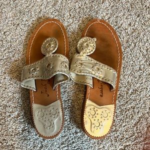 Jack Rogers platinum sandals